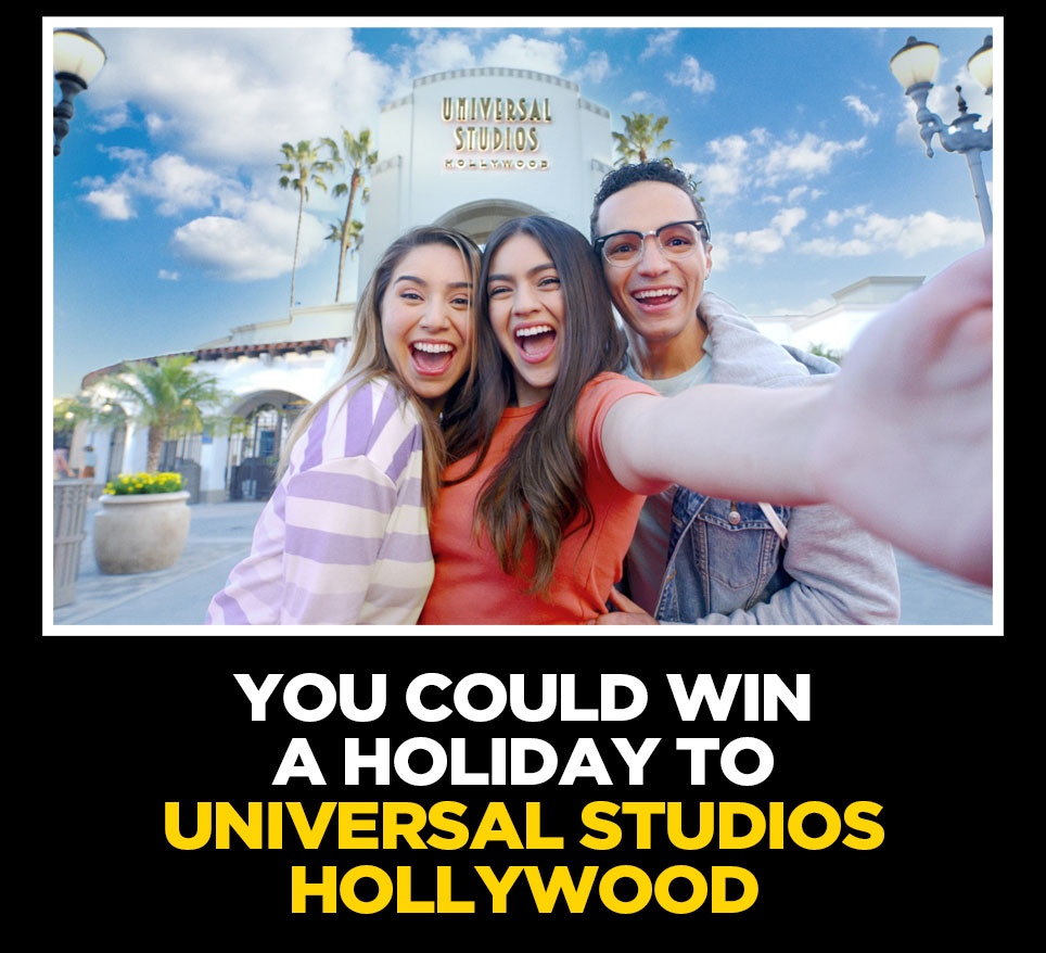 YOU COULD WIN AN EPIC FAMILY HOLIDAY TO UNIVERSAL STUDIOS HOLLYWOOD